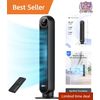 90° Oscillating Floor Fan with Remote - 4 Modes, 8H Timer, Black 36-Inch Design