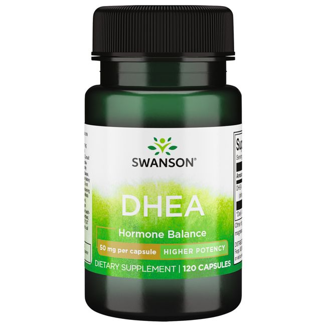 Swanson Dhea (Dehydroepiandrosterone) Capsules, 50 mg, 120 Count