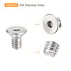 uxcell #8-32x5/16 Flat Countersunk Head Socket Cap Screws, 50Pcs 304 Stainless Steel Hex Socket Flat Head Screws, Full Thread, Countersunk Bolts