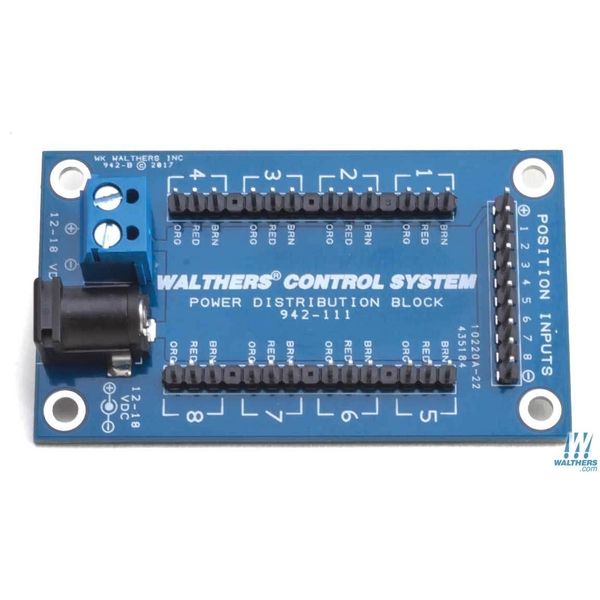 Walthers Z, N, HO, S, O, G Scale Layout Control System - Distribution Block, (942-111)