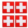 S.fields.inc Cross Patch Medic Velcro Airsoft Fluorescent Reflective Medic Patch (Red)