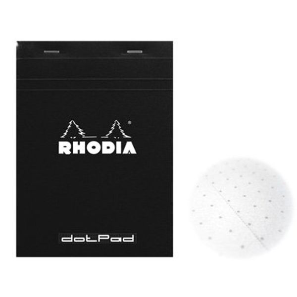 Rhodia Dot Pad Black 3.375 x 4.75 Notebook - R12559