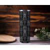 Gothic Archway Elegance Tumbler – Black & White Baroque Cathedral Pattern