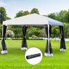 Outsunny 10'x10' Pop-Up Event Canopy Party Tent Gazebo w/ Mesh Walls Silver