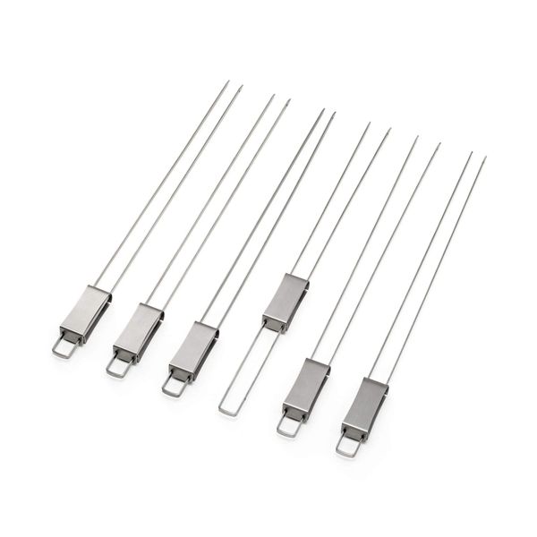 Alles für dein Barbecue! the BBQ shop.de theBBQshop Stainless Steel Double Skewers Set with Slider 45cm 6 Pieces