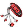 Red Soft TPU+Leather Keyless Key Holder Shell Full Seal For Nissan Murano Rogue
