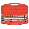 Genius Tools 16 Piece 1/2" Dr. SAE Hand Socket Set (12-Point) - TW-416S