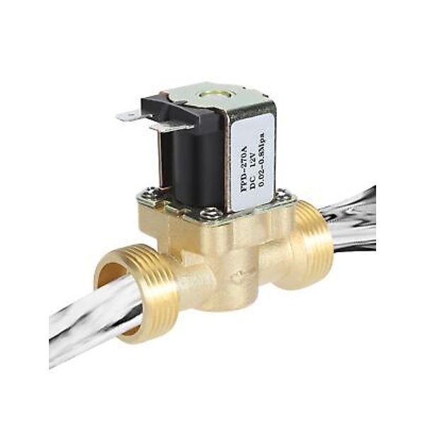 Normally Closed Electric Water Shut off Valve, Brass Electric Solenoid Magnetic