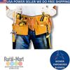 Leather Tool Belt with 11 Pockets – Buckle Closure for Carpenter & Handyman