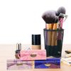 Healifty 3PCS Lipstick Case Classic Woven Satin Lipstick Holder Cosmetic Storage Organizer with Mirror for Women Girls