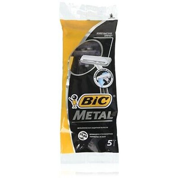 BIC Metal Men's Disposable Shaving Razors, 5 ct