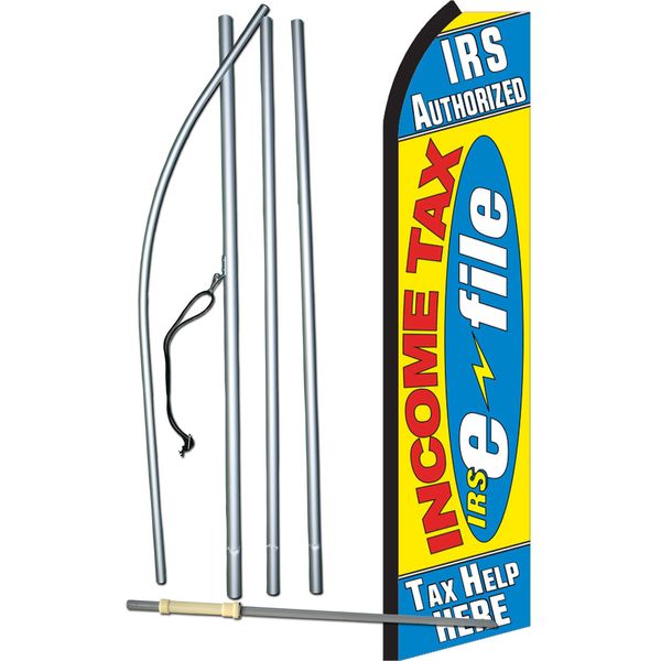 Income Tax E-File Swooper Flag Kit