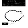 shefun Men's Headband, Spring Headband, Iron, Wavy with Combs, Non-Slip, Painless, Black, Simple, Bangs, Hair Ornament, Set of 2, Metal,