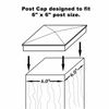 Nuvo Iron Pyramid Post Cap, 6" x 6",Black