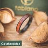 fablano Wooden Rings [100% Natural] for Rings Women and Men – Available as Ring Gold, Ring Silver, Ring Black & Rose Gold Women's Ring – Perfect Wedding Rings, Engagement Ring Women, Partner Rings,