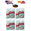 12PCS Shower Caps, Elastic Reusable Waterproof Plastic Printed Shower Cap (4 PK)