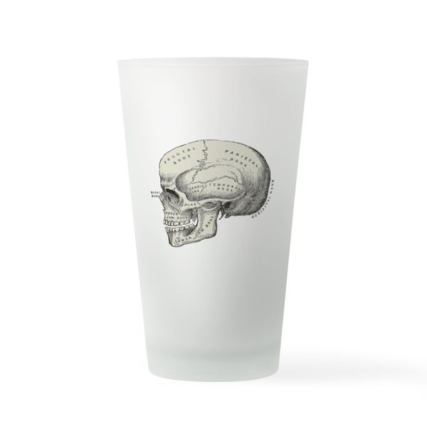 CafePress Skull Pint Glass, 16 oz. Drinking Glass