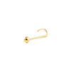 Monde Petit 9ct Yellow Gold ball 2 mm nose Piercing