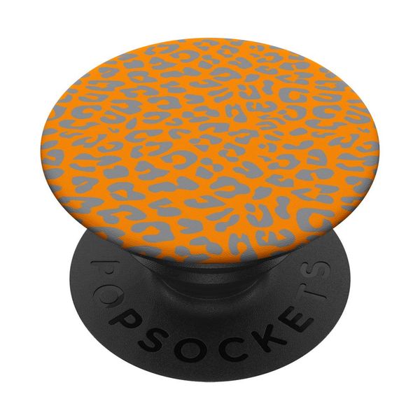 Dark Orange Leopard Cheetah Animal Print PopSockets Swappable PopGrip
