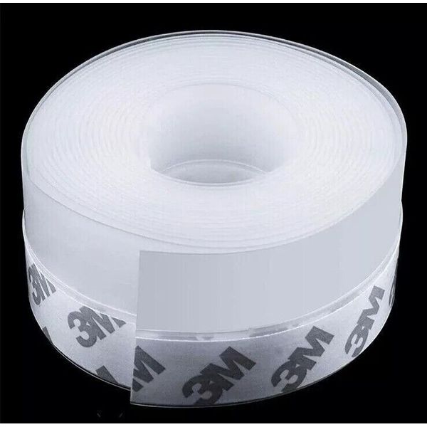 3M Door Draft Door Seal Strip Self Adhesive Weather Stripping Pack/2 35mm White