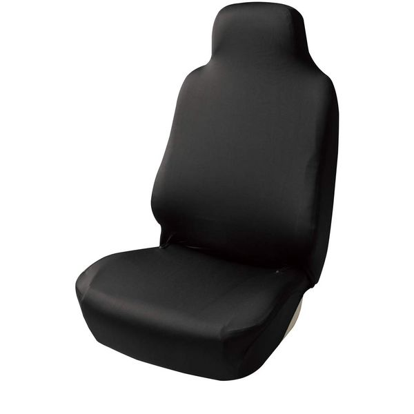 Bonform 4040-10BK Seat Cover, Skinny Knit, Light/Regular Car, Washable, Water Repellent, Elastic Fabric, Front-1, Black