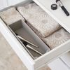 Household Essentials Narrow Organizer Tray 2 Pack, Gray, Silver