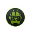K9 Dog Claw Round Airsoft Paintball PVC Morale Patch (Green)