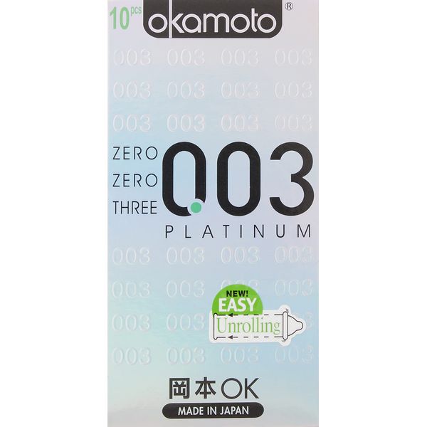 Okamoto 0.03 Platinum 10's Pack Latex Condom Made in Japan