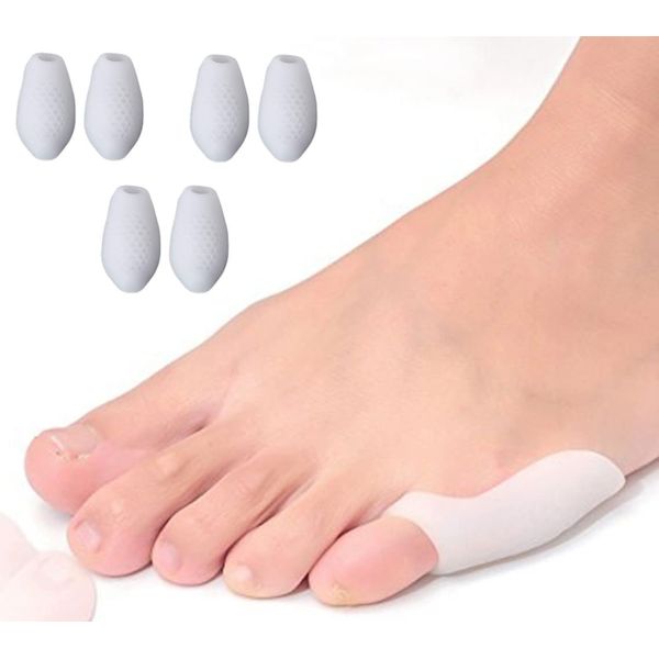 Little Toe Bump Protectors (3 Pairs - 6 PCS) by Pedimend™ | Tailor's Bunion Relief Pads | Reduces Pressure on Bunionette, Pinky Toe Corn / Callus / Bump / Bone Spur | For Men and Women