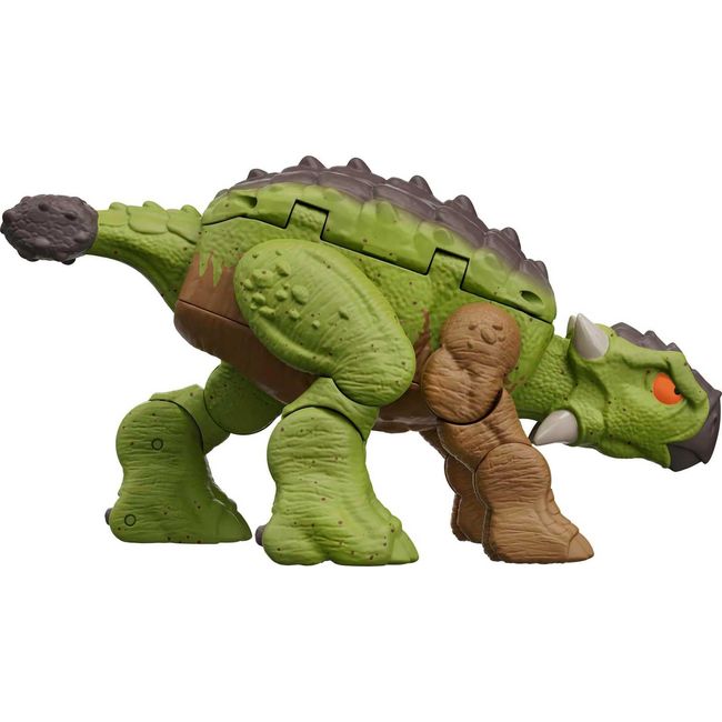 Mattel Jurassic World Fierce Changers 2-in-1 Dinosaur Figure, Double Danger Transforming Toy, Ankylosaurus to T Rex in 11 Steps