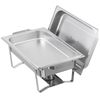 4 Pack Full Size Chafing Dish Set Stainless Steel Frame Chafers w/ Foldable Legs