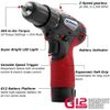 ACDelco 12V 3" Mini Polisher & 3/8" Drill Driver Combo Tool Kit ARS1212-K6