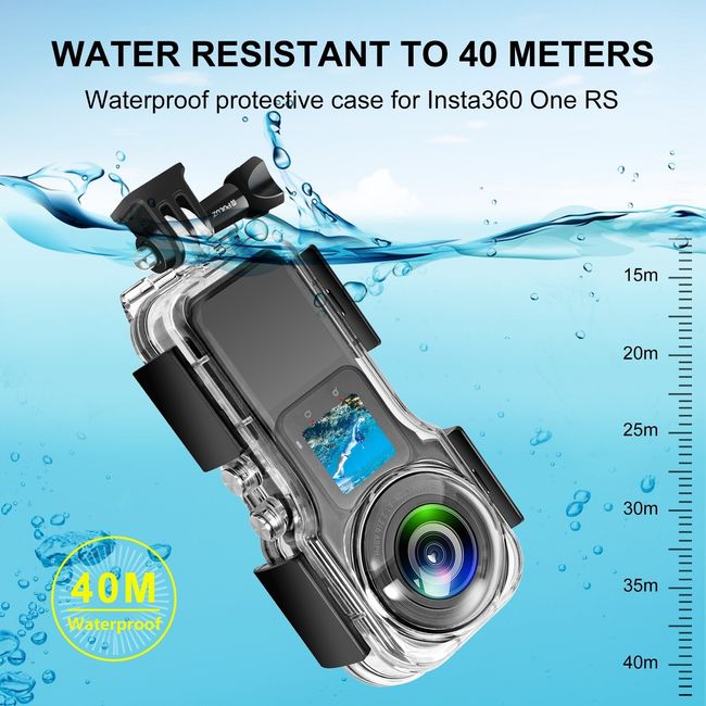 Waterproof Case for Insta 360 one X3 Action Camera, Underwater Diving  Protective Housing 40M with Bracket Accessories