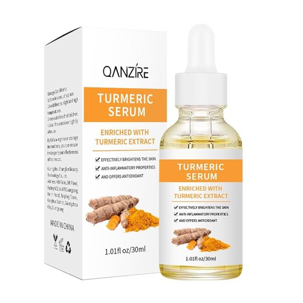 Turmeric face seruem Dark Spot Remover Essence,Turmeric Serums for face Brightens Skin Tone Moisturizes Hydrates Lightens Age-Spots Acne Reduce Fine Lines Facial Care Anti-Aging Serum