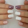 Multicolor Square Press On Nails - Short Square - Glue On False Set - 24 Pcs Kit