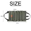 Roll Up Tool Bag, 16A Canvas Roll Up Pouch with 5 Zipper Pockets, Multi-Purpose Tool Pouch Roll(Green)