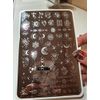 2pcs Large Size Stencil Plate Abstract Face Galaxy Nail Stamp Nail Plate Moon Star Space Nail Stamping Plate Mixed Flower Leaf Starry Sky Stainless Steel Nail Set Stencil Plate