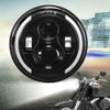 Motorcycle 7" Inch Round LED Headlight  Angle Eye H-L Beam DRL Driving Light