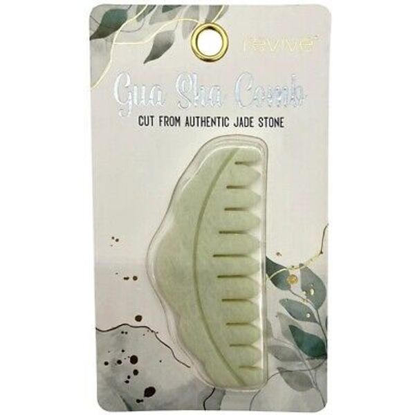 Natural Jade Gua Sha Massage Comb, Crafted from authentic jade
