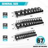 DURATECH 6PC Magnetic Socket Organizer Set 1/4" 3/8" 1/2" Socket Tray SAE Metric