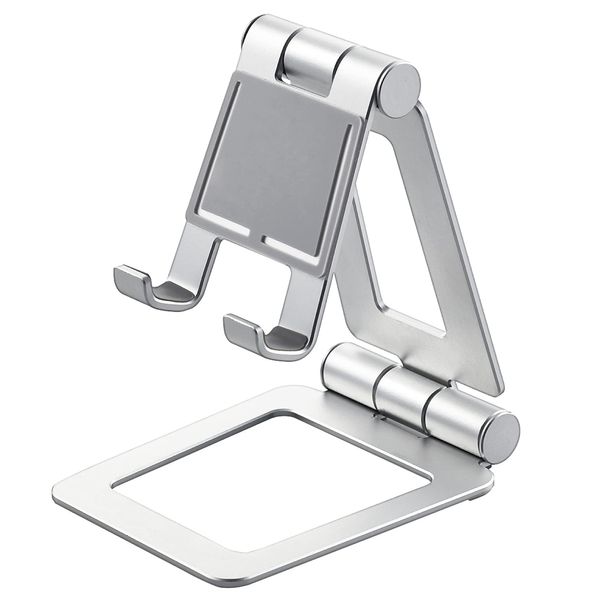 Elecom TB-DSCHALSV Tablet Stand, Aluminum Stand, Free Angle, Compatible with Nintendo Switch, 5-12.9 Inches, Silver