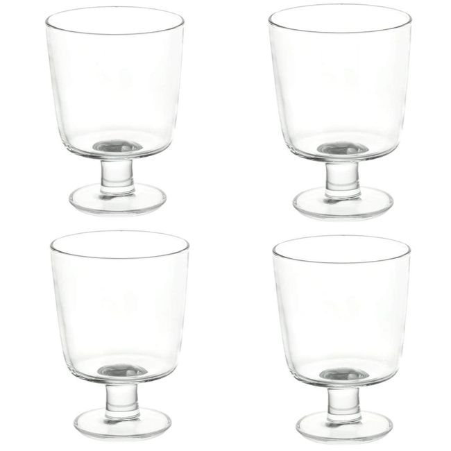 Ikea 365+ Wine Glass Clear Glass Goblet Set of 4