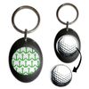BadgeBeast.co.uk Anchor White Pattern - Black Golf Ball Marker Key Ring