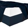 sheetsnthings Microfiber Bed Skirts (14 inch Drop) -Full Size, Solid Navy- Pleated Tailored Bedskirts with Split Corners