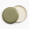 Barebones Enamel 2-Tone Plate Set of 2 Olive Drab