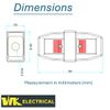 WK Electrical - Inline Plug and Socket Cable Connector, Impact Resistance (10A 2pins x 10pcs)