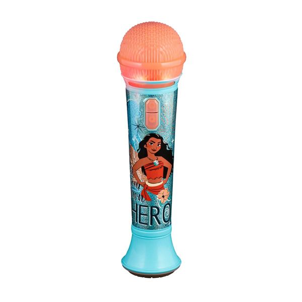 Moana Sing Along Karaoke Microphone for Kids, Built in Music, Flashing Lights, Pretend Mic, Toys for Kids Karaoke Machine, Connects MP3 Player Aux in Audio Device