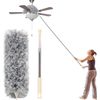 Microfiber Duster Stainless Steel 30-100'' Extendable Bendable for High Places