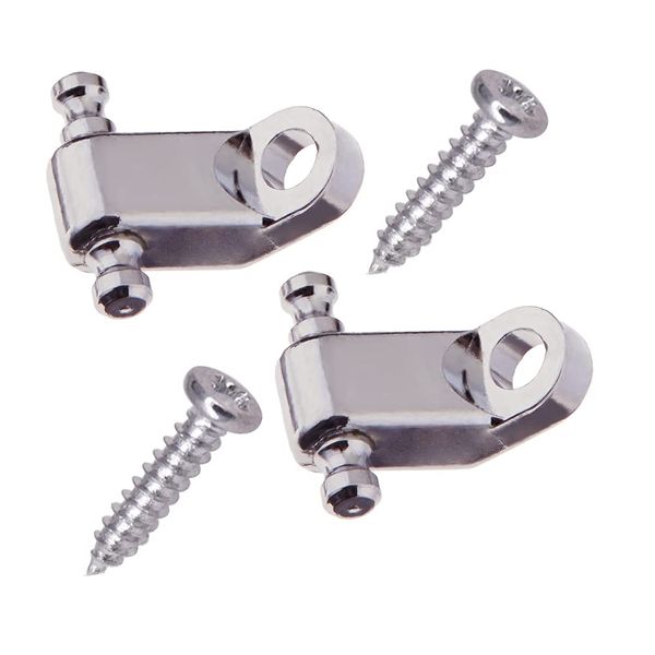 Electric Guitar String Retainers Tree Standard Roller String Guides Pack of 2pcs (Chrome)