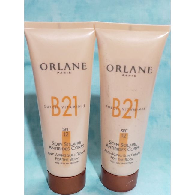 X2-Orlane Soin Solaire  SPF 12 Anti Aging Sun Cream For The Body 4.2oz each